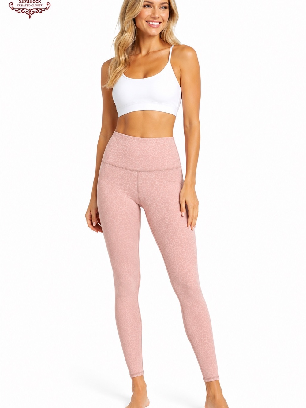 Y2 Define Your Inspiration Small Pink Leopard High Rise Yoga Leggings Made in US